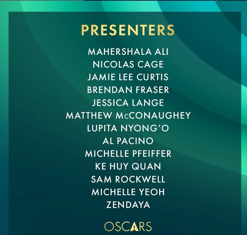 Oscar award first round presenter