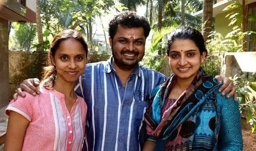 Surya kiran with sisters
