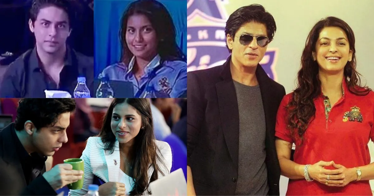 Shahrukh khan and juhi chawla at IPL 2024