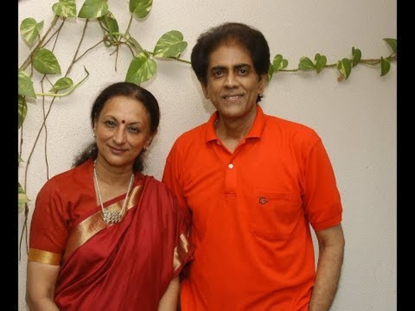 Uma Ramanan with husband