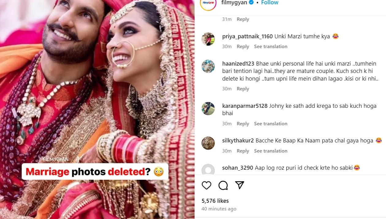 Ranveer deleted photos