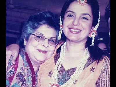 Farha Khan with Mother