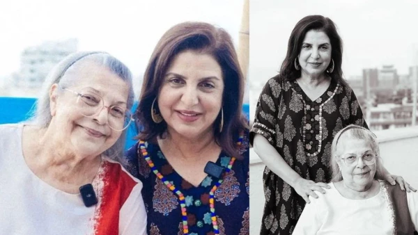 Farha Khan with Mother